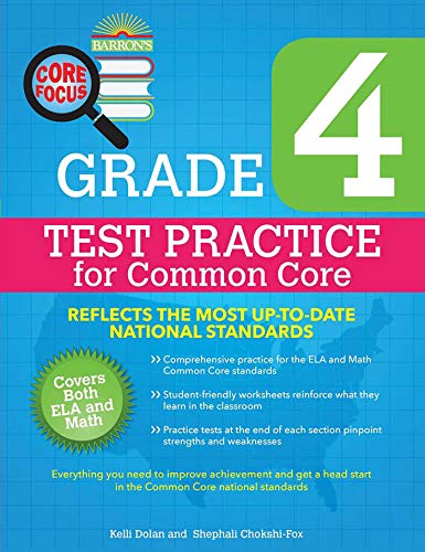 Barron's Core Focus: Grade 4 Test Practice for Common Core (Barron's Test Prep)