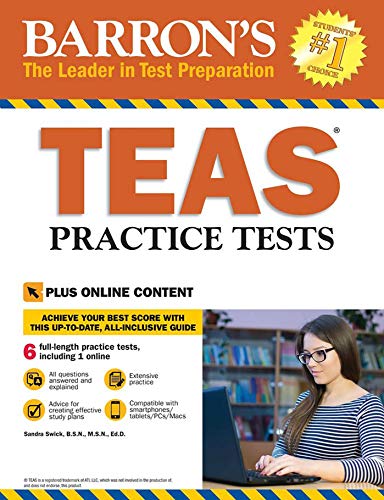 Barron's TEAS Practice Tests: with Bonus Online Tests (Barron's Test Prep)