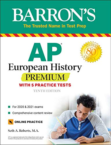 AP European History Premium: With 5 Practice Tests (Barron's Test Prep)
AP European History Premium: With 5 Practice Tests (Barron's Test Prep)