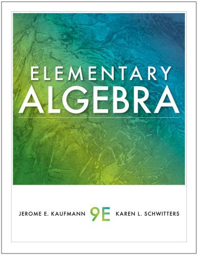 Elementary Algebra (Available 2011 Titles Enhanced Web Assign)