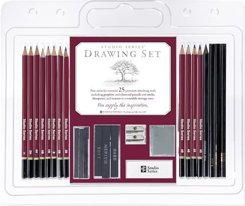 Studio Series 25-Piece Sketch & Drawing Pencil Set (Artist's Pencil and Charcoal Set)
Studio Series 25-Piece Sketch & Drawing Pencil Set (Artist's Pencil and Charcoal Set)