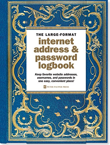 Celestial Large-Format Internet Address & Password Logbook (removable cover band for security)
Celestial Large-Format Internet Address & Password Logbook (removable cover band for security)