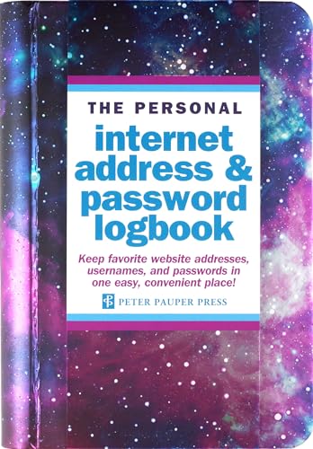 Galaxy Internet Address & Password Logbook (Cover band is removable for security)
Galaxy Internet Address & Password Logbook (Cover band is removable for security)