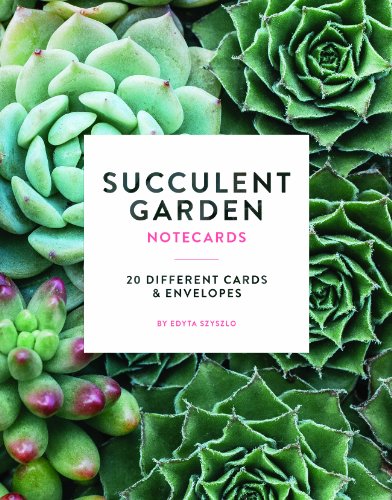 Succulent Garden Notecards : 20 Different Cards and Envelopes