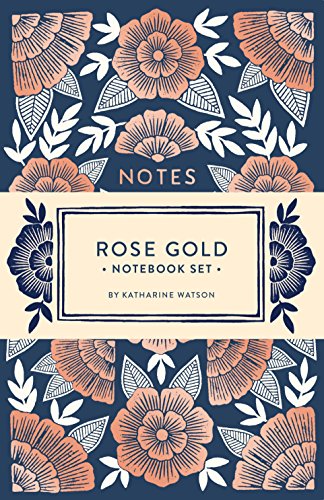 Rose Gold Notebook Set: Two Foil-Stamped Notebooks (Diary)
