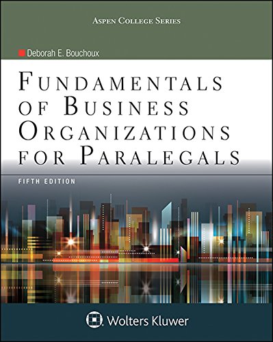 Fundamentals of Business Organizations for Paralegals (Aspen College)