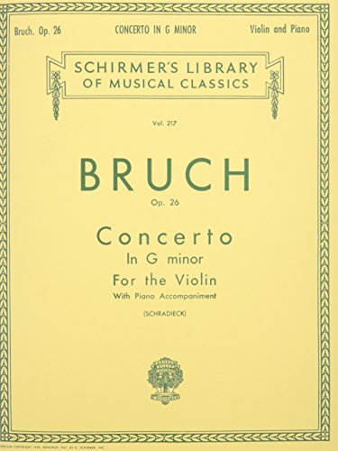 Concerto in G Minor, Op. 26: Schirmer Library of Classics Volume 217