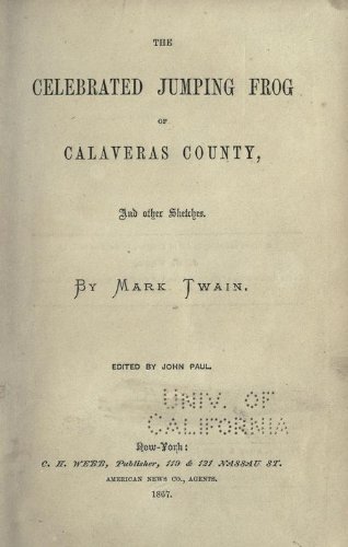 the celebrated jumping frog of calaveras county thesis statement The celebrated jumping frog of calaveras county essay back writer's block can be build out your thesis and paragraphs vanquish the dreaded blank. the celebrated jumping frog of calaveras county thesis statement The celebrated jumping frog of calaveras county essay back writer's block can be build out your thesis and paragraphs vanquish the dreaded blank.