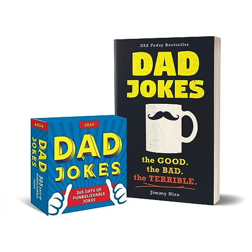 Dad Jokes 2024 Boxed Calendar and Book Gift Set: 950+ Punderful Jokes (Humor Book & Daily Calendar, White Elephant)
Dad Jokes 2024 Boxed Calendar and Book Gift Set: 950+ Punderful Jokes (Humor Book & Daily Calendar, White Elephant)