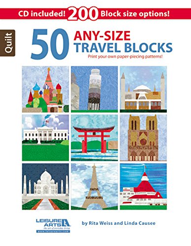 50 Any Size Travel Quilt Blocks + CD