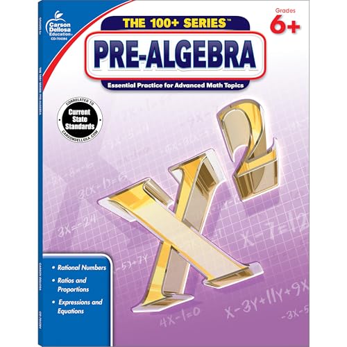 Carson Dellosa | Pre-Algebra Workbook | 6thâ"8th Grade, 128pgs (The 100+ Seriesâ¢) (Volume 15)
Carson Dellosa | Pre-Algebra Workbook | 6thâ"8th Grade, 128pgs (The 100+ Seriesâ¢) (Volume 15)