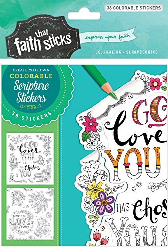 1 Thessalonians 1:4 Colorable Stickers (Faith That Sticks Stickers)