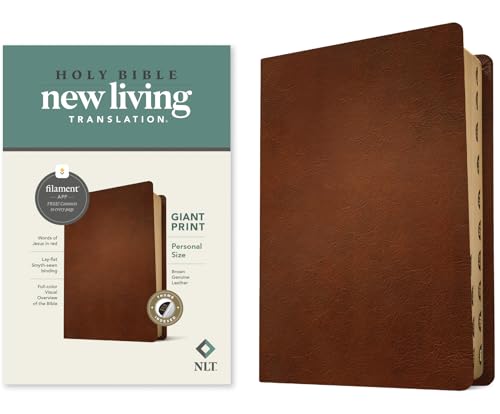 NLT Personal Size Giant Print Bible, Filament Enabled Edition (Red Letter, Genuine Leather, Brown, Indexed)
NLT Personal Size Giant Print Bible, Filament Enabled Edition (Red Letter, Genuine Leather, Brown, Indexed)