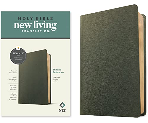 NLT Thinline Reference Bible, Filament Enabled Edition (Red Letter, Genuine Leather, Olive Green)
NLT Thinline Reference Bible, Filament Enabled Edition (Red Letter, Genuine Leather, Olive Green)