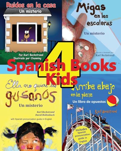4 Spanish Books for Kids : With Pronunciation Guide in English -Language: spanish