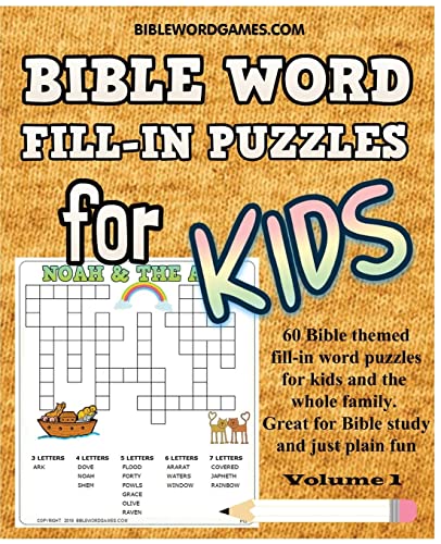 Bible Word Fill-in Puzzles for Kids : 60 Bible Themed Fill-in Word Style Puzzles for Kids