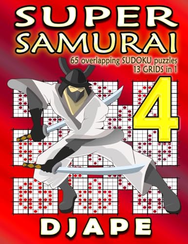 Super Samurai Sudoku: 65 overlapping puzzles, 13 grids in 1 (Super Quad Samurai Sudoku Books)
Super Samurai Sudoku: 65 overlapping puzzles, 13 grids in 1 (Super Quad Samurai Sudoku Books)