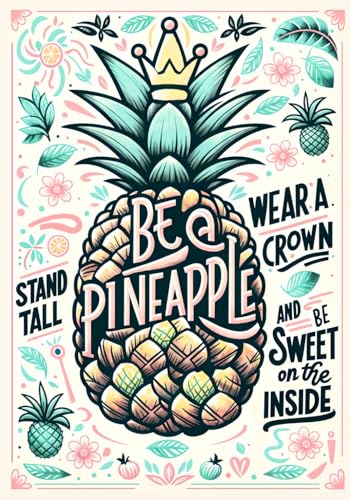 Be A Pineapple, Stand Tall, Wear A Crown, and Be Sweet On the Inside: Daily Gratitude Journal with 100 Affirmations for Being Thankful and Happy
Be A Pineapple, Stand Tall, Wear A Crown, and Be Sweet On the Inside: Daily Gratitude Journal with 100 Affirmations for Being Thankful and Happy