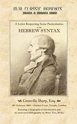 Letter Respecting Some Particularities of the Hebrew Syntax