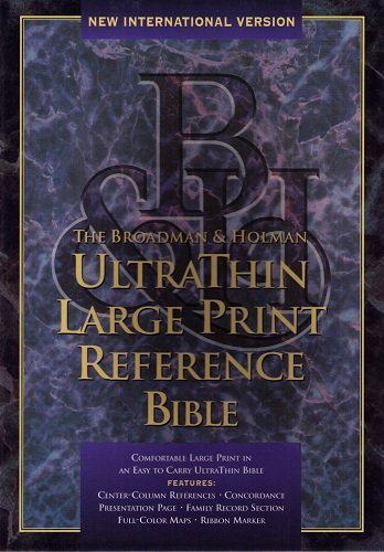 The Holy Bible: New International Version, Black Genuine Leather, UltraThin Large Print