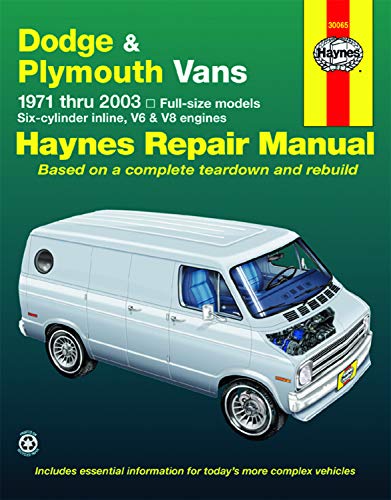 Dodge Tradesman, Sportsman & Plymouth Voyager Full-size in-line 6, V6 & V8 Vans (71-03) Haynes Re...