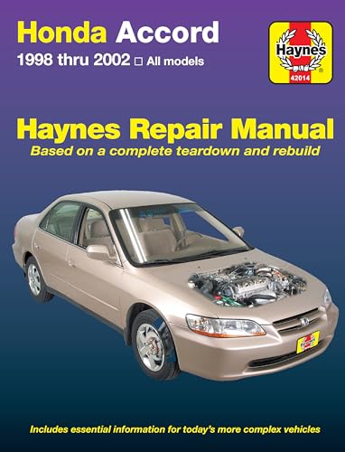 Honda Accord 1998-2002: All Models (Haynes Repair Manuals)