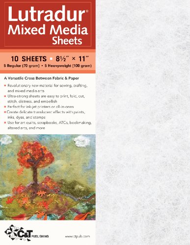 C&T PUBLISHING Lutradur Mixed Media Sheets, 8.5 x 11 - Package of 10
