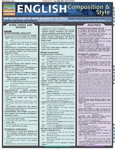 English Composition & Style (Quickstudy Reference Guides - Academic)
