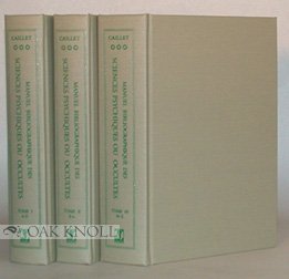 Manuel Bibliographique des sciences psychiques ou occultes [3 volumes; 1997, new, in publisher's ...
