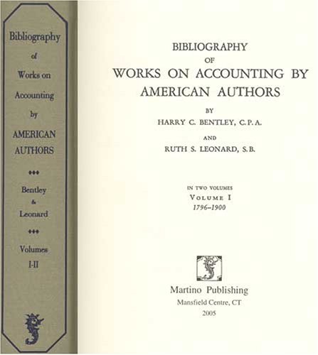 Bibliography of Works on Accounting by American Authors