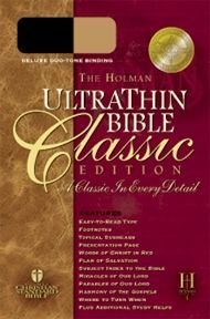 Holman CSB Ultra Thin Reference Bible - Classic Edition, Duo-Tone Black/Tan Indexed Bonded Leather