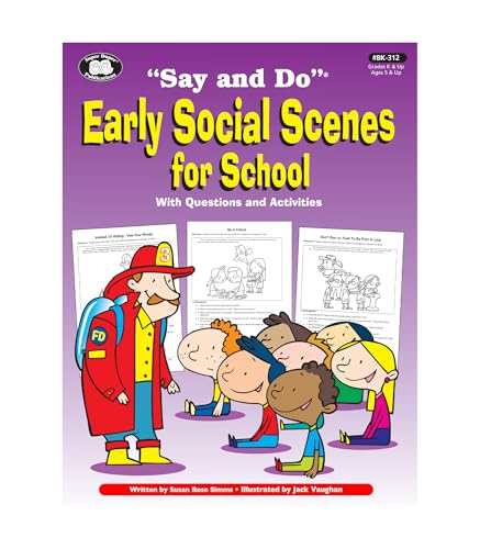 Super Duper Publications | "Say and Do" Early Social Scenes for School with Questions and Activities Book | Educational Materials for Children
Super Duper Publications | "Say and Do" Early Social Scenes for School with Questions and Activities Book | Educational Materials for Children