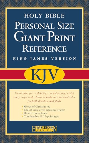 KJV Personal Size Giant Print Reference Bible, Black (Imitation Leather)