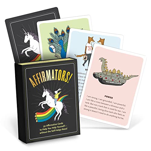 Affirmators! 50 Affirmation Cards Deck to Help You Help Yourself - Without the Self-Helpy-Ness!
Affirmators! 50 Affirmation Cards Deck to Help You Help Yourself - Without the Self-Helpy-Ness!