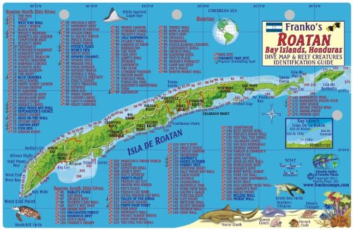 Roatan Honduras Dive Map & Reef Creatures Guide Franko Maps Laminated Fish Card
Roatan Honduras Dive Map & Reef Creatures Guide Franko Maps Laminated Fish Card