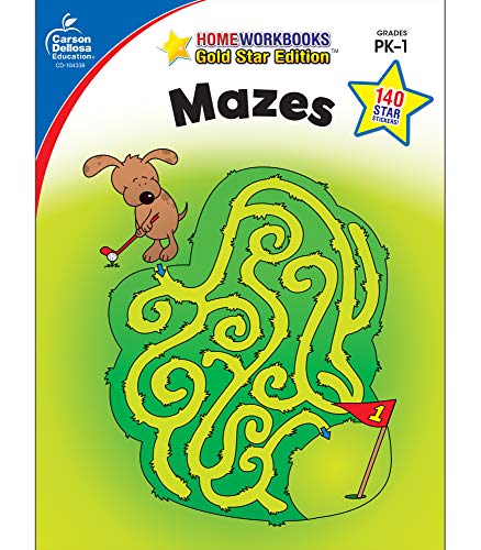 Carson Dellosa | Mazes Activity Workbook | Preschool–1st Grade, 64pgs (Home Workbooks)
Carson Dellosa | Mazes Activity Workbook | Preschool–1st Grade, 64pgs (Home Workbooks)