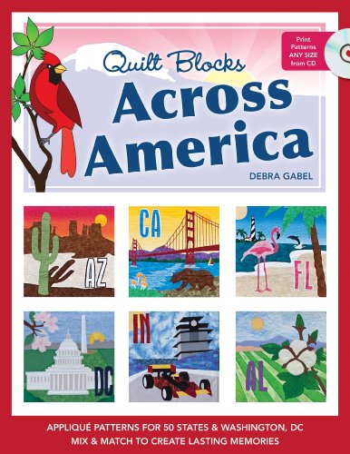 Quilt Blocks Across America: Applique Patterns for 50 States & Washington, D.C., Mix & Match to Create Lasting Memories
Quilt Blocks Across America: Applique Patterns for 50 States & Washington, D.C., Mix & Match to Create Lasting Memories