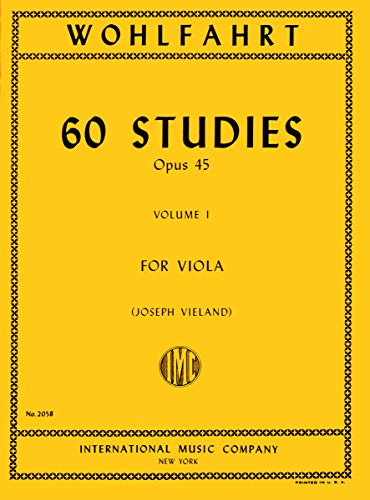 INT2058 - Wohlfahrt - 60 Studies Opus 45 Volume I For Viola