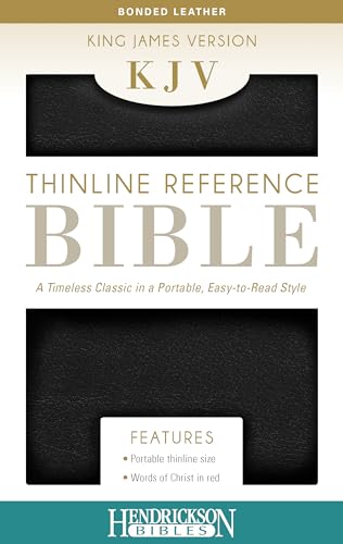 KJV Thinline Reference Bible (Red Letter, Bonded Leather, Black)