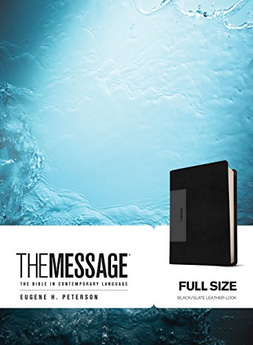 Message : Black/Slate Leather-Look: The Bible in Contemporary Language