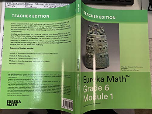 Eureka Math Grade 6 Module 1 Teacher Edition, Ratios and Unit Rates