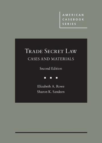 Cases and Materials on Trade Secret Law (American Casebook Series)
