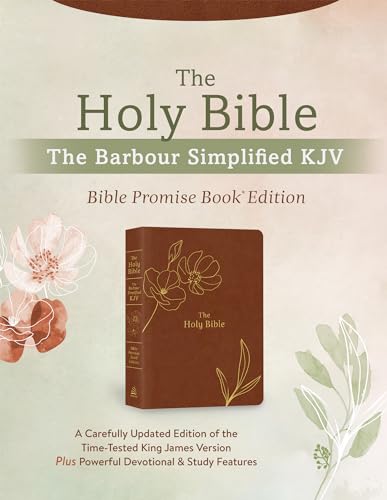 The Holy Bible Simplified KJV Bible Promise Book Edition Chestnut Floral