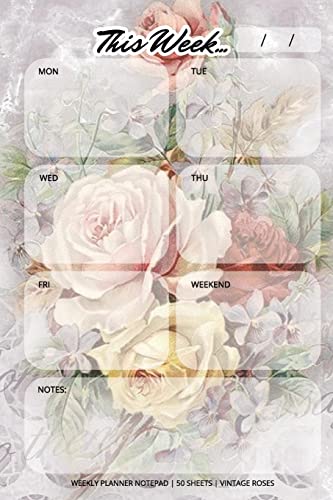 Weekly Planner Notepad: Vintage Roses, Daily Planning Pad for Organizing, Tasks, Goals, Schedule
Weekly Planner Notepad: Vintage Roses, Daily Planning Pad for Organizing, Tasks, Goals, Schedule