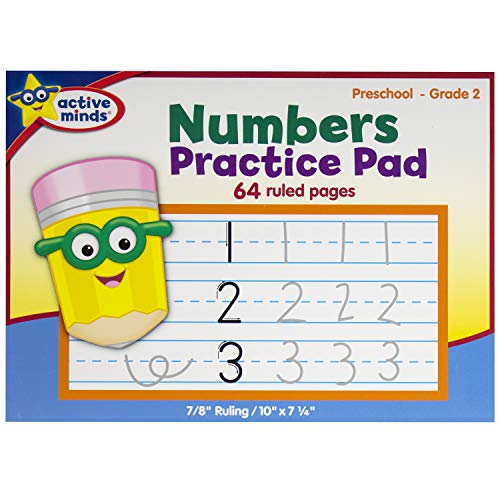 Active Minds - Numbers Practice Pad - Preschool to Grade 2