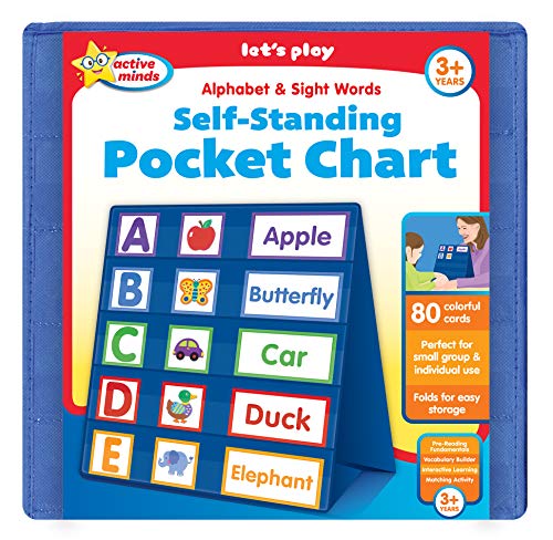 Active Minds - Alphabet & Sight Words Self-Standing Pocket Chart