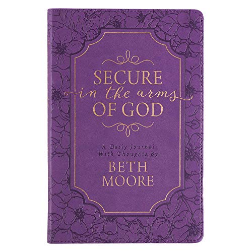 Secure in the Arms of God Faux Leather Guided Journal in Purple