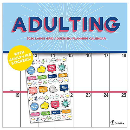 2020 Big Grid - Adulting Wall Calendar with Planning Stickers