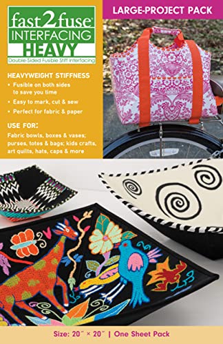 fast2fuse HEAVY 20” x 20”: Double-Sided Fusible Stiff Interfacing