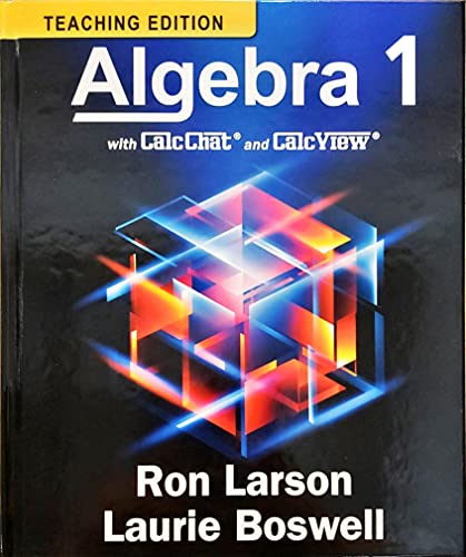 Algebra 1, w/CalcChat and CalcView, Teaching Edition, c.2022, 9781644329870, 1644329875